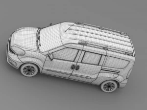 fiat doblo maxi 152 2015 3D Model