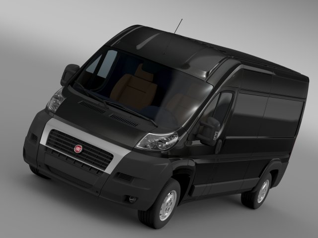 fiat ducato maxi van l3h2 2006-2014 3Dモデル .c4d .max .obj .3ds .fbx .stl .blend 