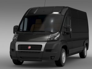 fiat ducato maxi van l3h2 2006-2014 3Dモデル