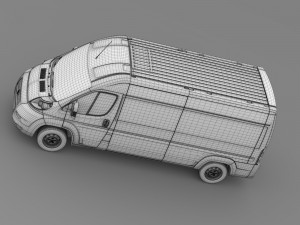 fiat ducato maxi van l3h2 2006-2014 3Dモデル