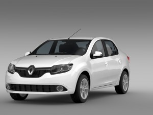 renault logan 2015 3D 모델