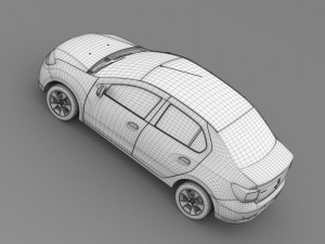 renault logan 2015 Model 3D