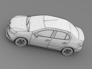 renault logan 2015 Model 3D