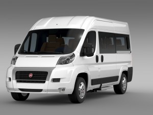 fiat ducato panorama l2h2 2006-2014 3D Модель