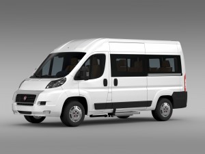 fiat ducato panorama l2h2 2006-2014 3D Модель