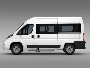 fiat ducato panorama l2h2 2006-2014 3D Модель