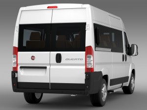 fiat ducato panorama l2h2 2006-2014 3D Модель