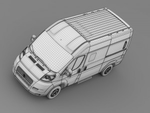 fiat ducato panorama l2h2 2006-2014 3D Модель