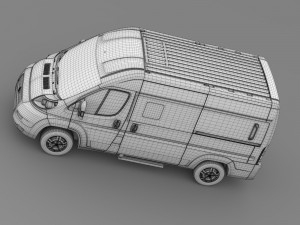 fiat ducato panorama l2h2 2006-2014 3D Модель