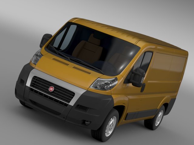 fiat ducato van l1h1 2006-2014 3D-Modell .c4d .max .obj .3ds .fbx .stl .blend 
