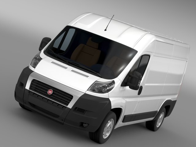 fiat ducato van l2h2 2006-2014 Model 3D .c4d .max .obj .3ds .fbx .stl .blend 