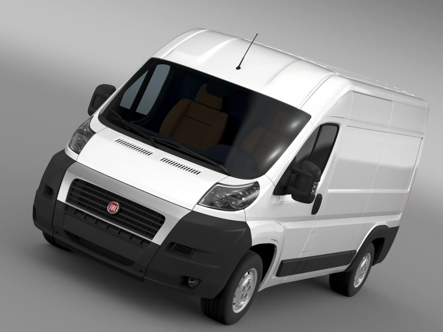 fiat ducato van l2h2 2006-2014 3D Model .c4d .max .obj .3ds .fbx .stl .blend 
