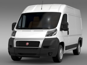 fiat ducato van l2h2 2006-2014 Model 3D