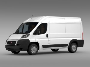 fiat ducato van l2h2 2006-2014 Model 3D