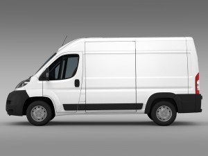 fiat ducato van l2h2 2006-2014 Model 3D