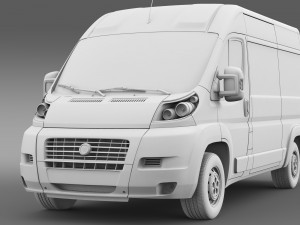 fiat ducato van l2h2 2006-2014 Model 3D
