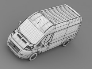 fiat ducato van l2h2 2006-2014 Model 3D