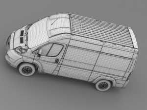 fiat ducato van l2h2 2006-2014 Model 3D