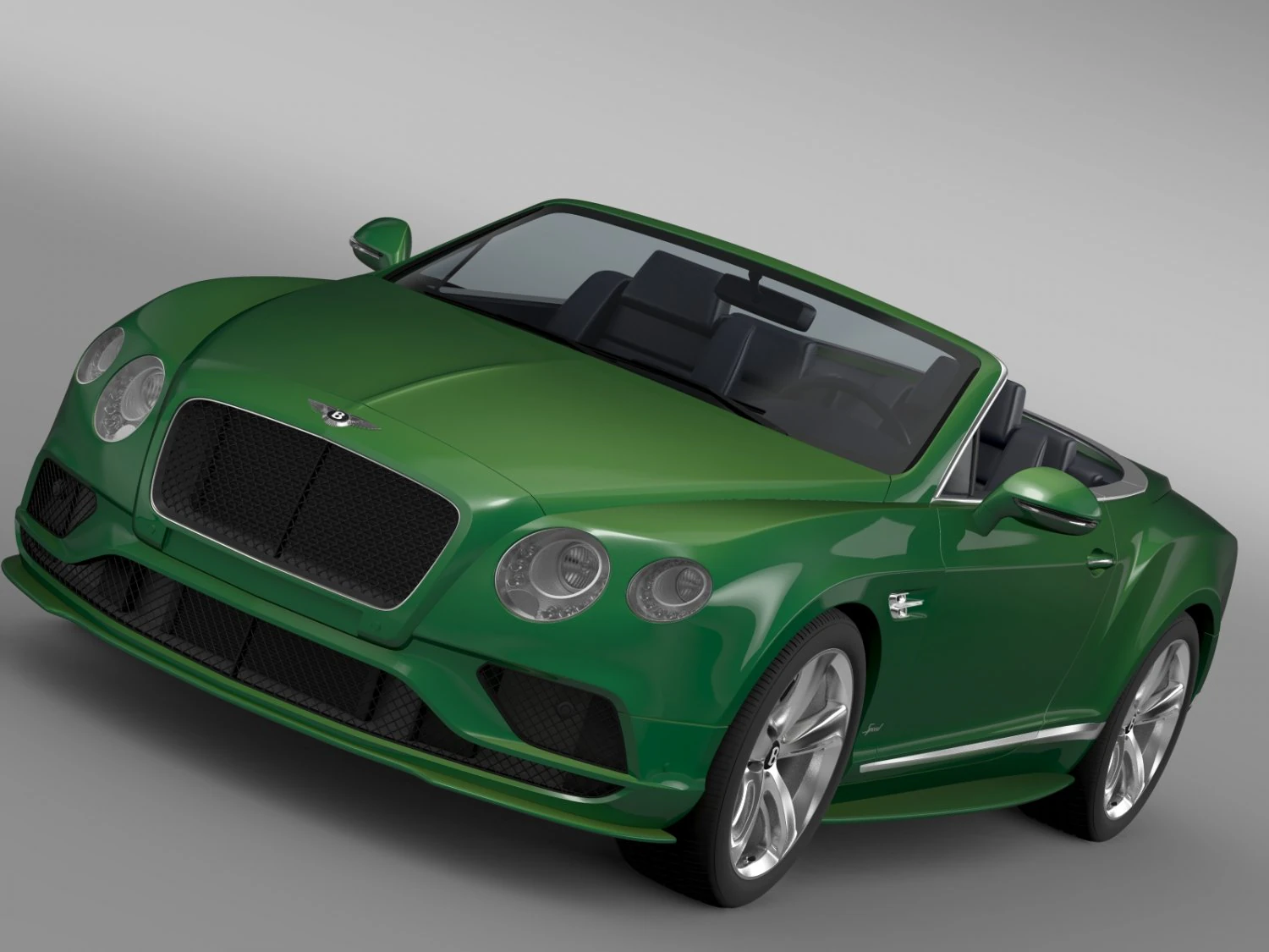 bentley continental gt speed convertible 2015 3D Model .c4d .max .obj .3ds .fbx .stl .blend 
