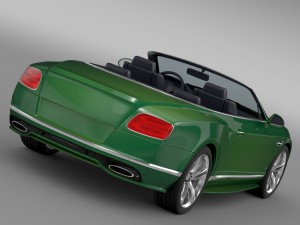 bentley continental gt speed convertible 2015 Modello 3D