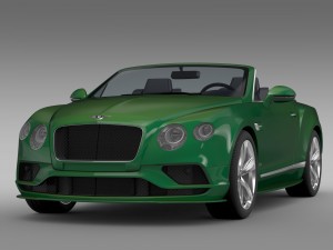 bentley continental gt speed convertible 2015 Modello 3D