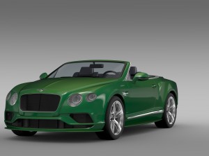 bentley continental gt speed convertible 2015 Modello 3D