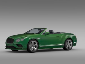 bentley continental gt speed convertible 2015 Modello 3D