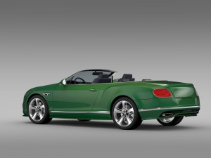 bentley continental gt speed convertible 2015 Modello 3D