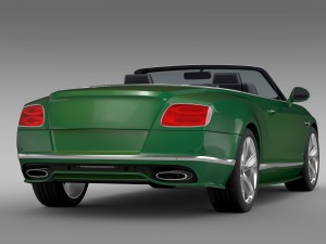 bentley continental gt speed convertible 2015 Modello 3D