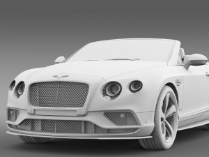 bentley continental gt speed convertible 2015 Modello 3D