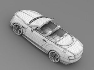 bentley continental gt speed convertible 2015 Modello 3D