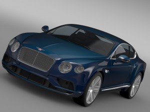 bentley continental gt v8 2015 3D-Modell
