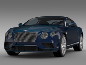 bentley continental gt v8 2015 Model 3D