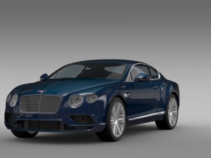 bentley continental gt v8 2015 Model 3D