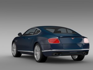bentley continental gt v8 2015 Model 3D