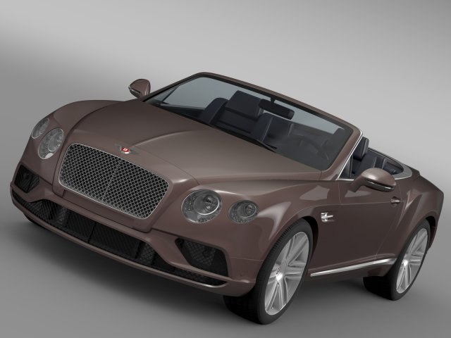 bentley continental gt v8 convertible 2015 Modelo 3D .c4d .max .obj .3ds .fbx .stl .blend 