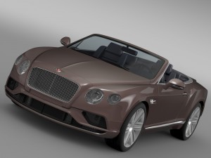 bentley continental gt v8 convertible 2015 3Dモデル