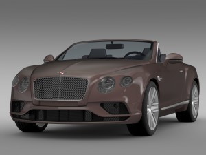 bentley continental gt v8 convertible 2015 Modelo 3D