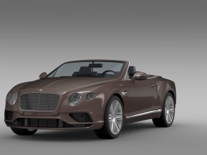 bentley continental gt v8 convertible 2015 Modelo 3D
