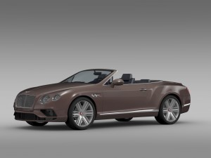 bentley continental gt v8 convertible 2015 Modelo 3D