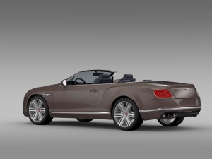 bentley continental gt v8 convertible 2015 Modelo 3D