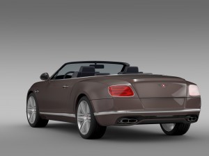 bentley continental gt v8 convertible 2015 Modelo 3D