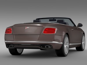 bentley continental gt v8 convertible 2015 Modelo 3D
