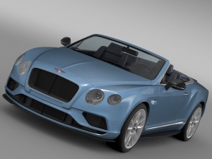 bentley continental gt v8 s convertible 2015 3D-Modell