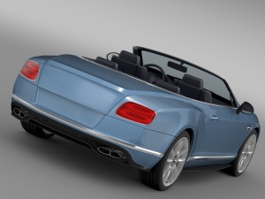 bentley continental gt v8 s convertible 2015 3D Модель