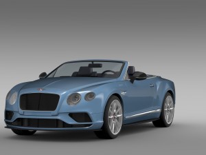 bentley continental gt v8 s convertible 2015 3D Модель