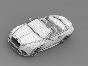 bentley continental gt v8 s convertible 2015 3D Модель