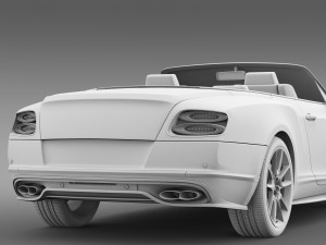 bentley continental gt v8 s convertible 2015 3D Модель