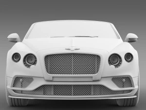 bentley continental gt v8 s кабріолет 2015 р 3D Модель