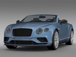 bentley continental gt v8 s convertible 2015 3D Модель